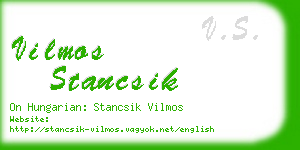 vilmos stancsik business card